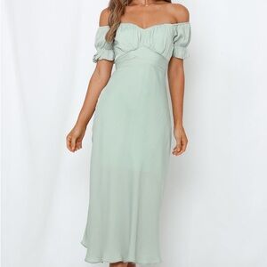 Hello Molly — SKY CHILD MAXI DRESS PISTACHIO